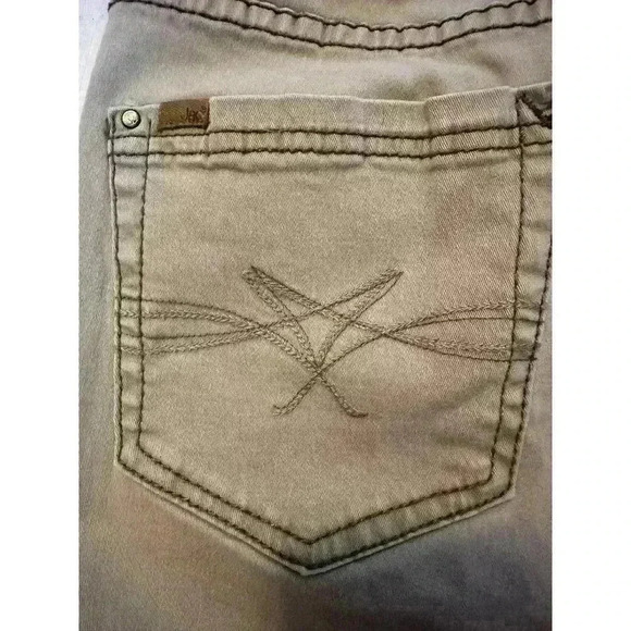 Jag Jeans Stretch Capris Tan Khaki Women’s Size 8 Ankle Cropped Cuffed - Picture 3 of 9